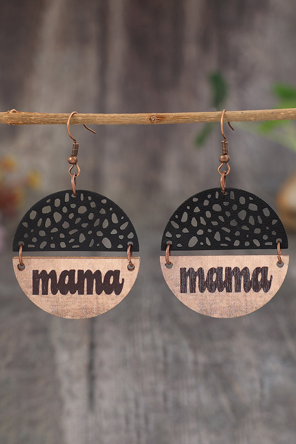 Black mama Pendant Earrings